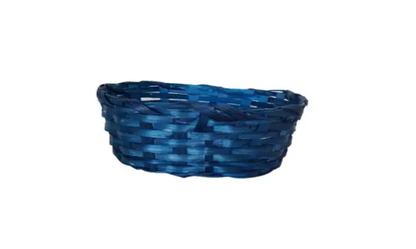 Corbeille bambou bleu