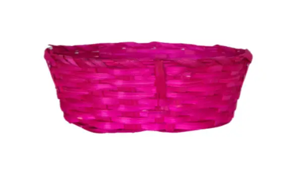 Corbeille bambou rose