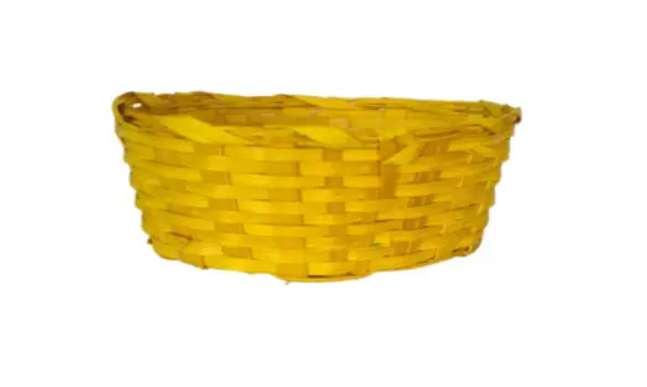 Corbeille bambou jaune