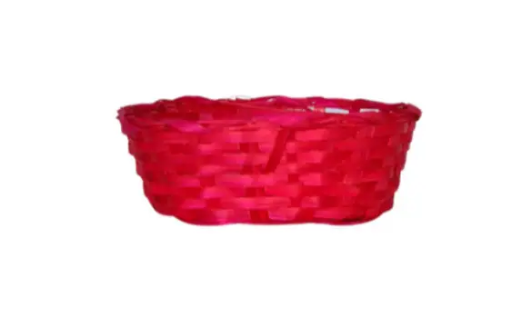 Corbeille bambou rouge