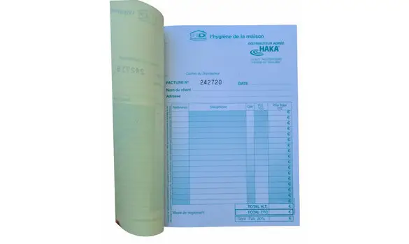 Facturier carnet 50 feuilles
