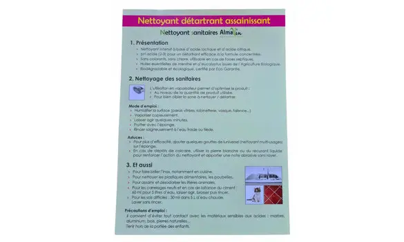 Fiche pratique nettoyant sanitaires AW