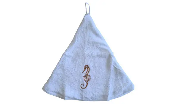 Essuie-mains rond bambou hippocampe
