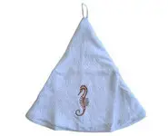 Essuie-mains rond bambou hippocampe