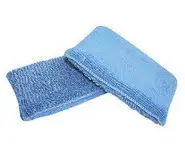éponge microfibre double face bleue x2