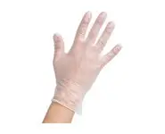 Gant vinyle naturel poudré L