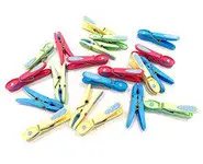 Pinces à linge bi-matière pastel