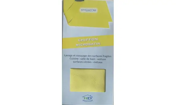 Chiffon microfibre microsatin JAUNE