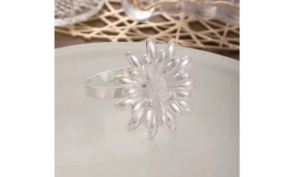 Rond de serviette fleur et abeille