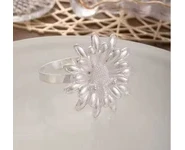 Rond de serviette fleur et abeille