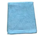 Serviette toilette bambou bleu