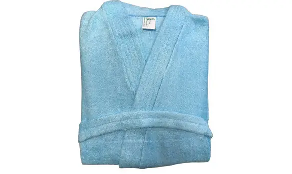 Peignoir bambou bleu