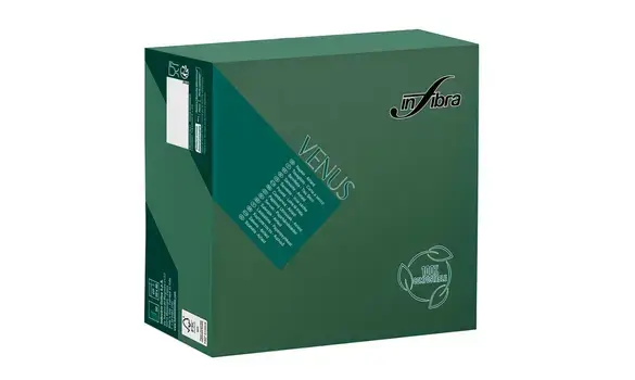 Serviettes table VERT Airlaid non tissé