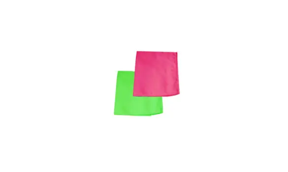 Duo chiffon microsatin fluo rose/vert