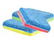 éponge microfibre double face couleur x3