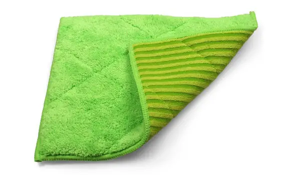 Carré microfibre bambou double face vert