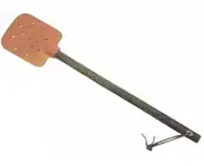 Tapette à mouches bois&cuir carrée