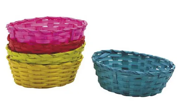 Corbeilles bambou panachées (lot de 10)