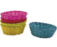 Corbeilles bambou panachées (lot de 10)