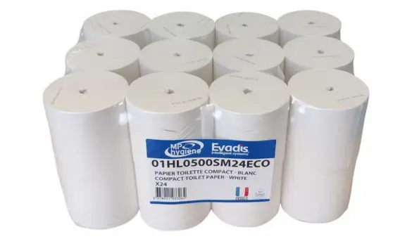 Papier hygiénique 500 f. sans mandrin