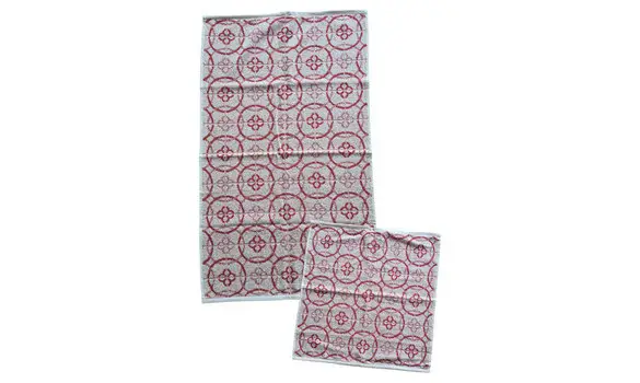 Carré+essuie-mains éponge carreau ciment