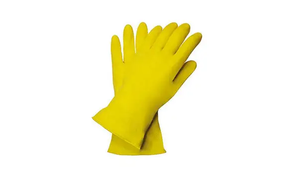 Gant de ménage latex jaune taille L