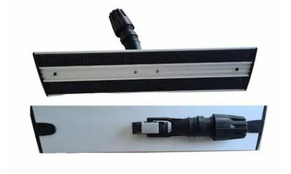 Platine alu velcro noire