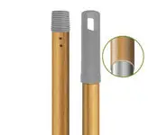 Manche acier GREEN 140 cm imitation bois